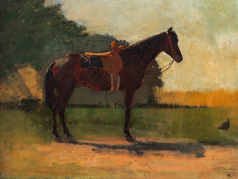 Saddle Horse in Farm Yard art print by Winslow Homer for $57.95 CAD