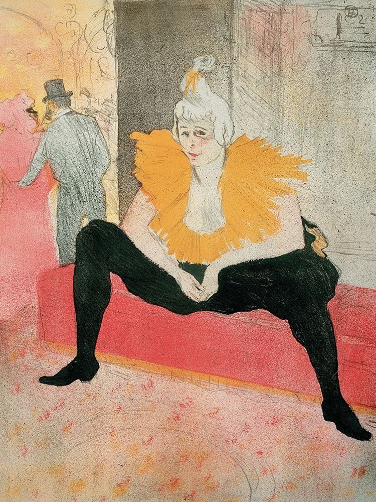 La Clownesse assise art print by Henri de Toulouse-Lautrec for $57.95 CAD