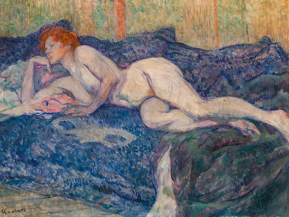 Nude Lying on a Couch art print by Henri de Toulouse-Lautrec for $57.95 CAD