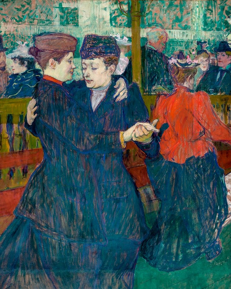At the Moulin-Rouges, Two Women Walzing art print by Henri de Toulouse-Lautrec for $57.95 CAD