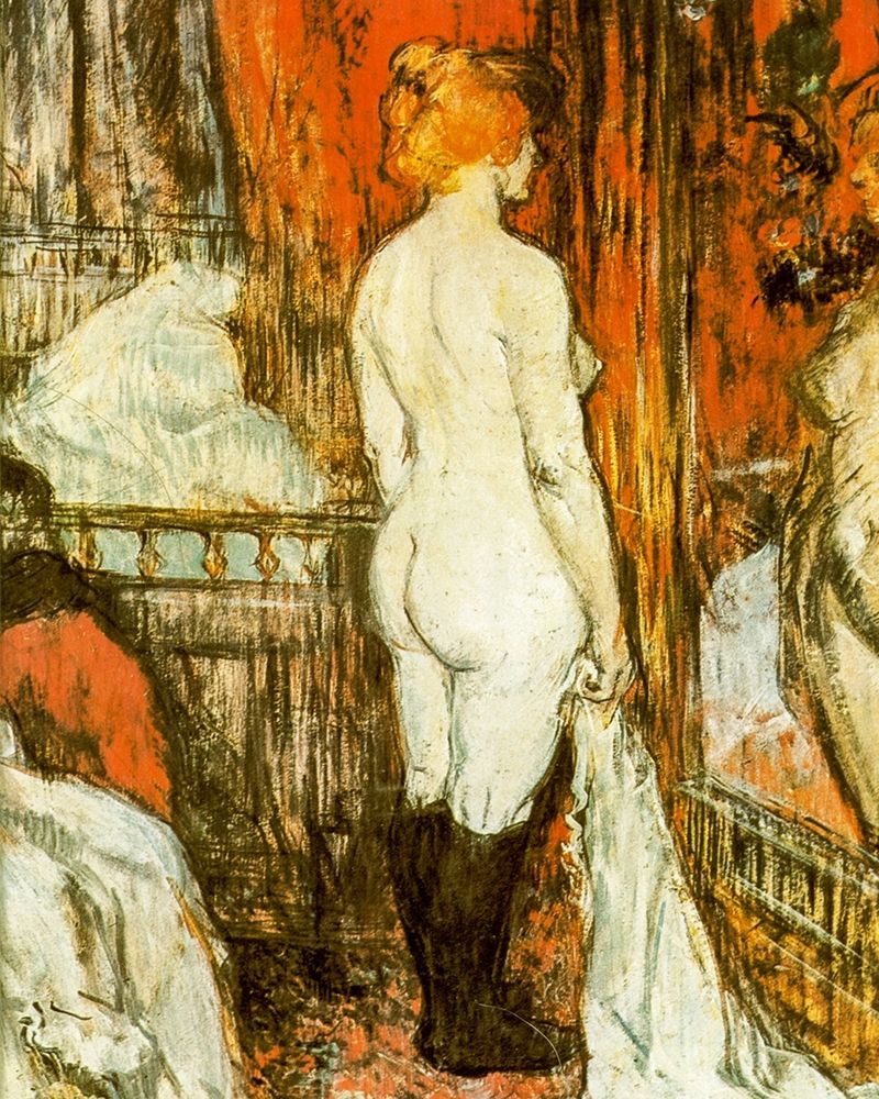 Naked Woman in Front of Her Mirror art print by Henri de Toulouse-Lautrec for $57.95 CAD