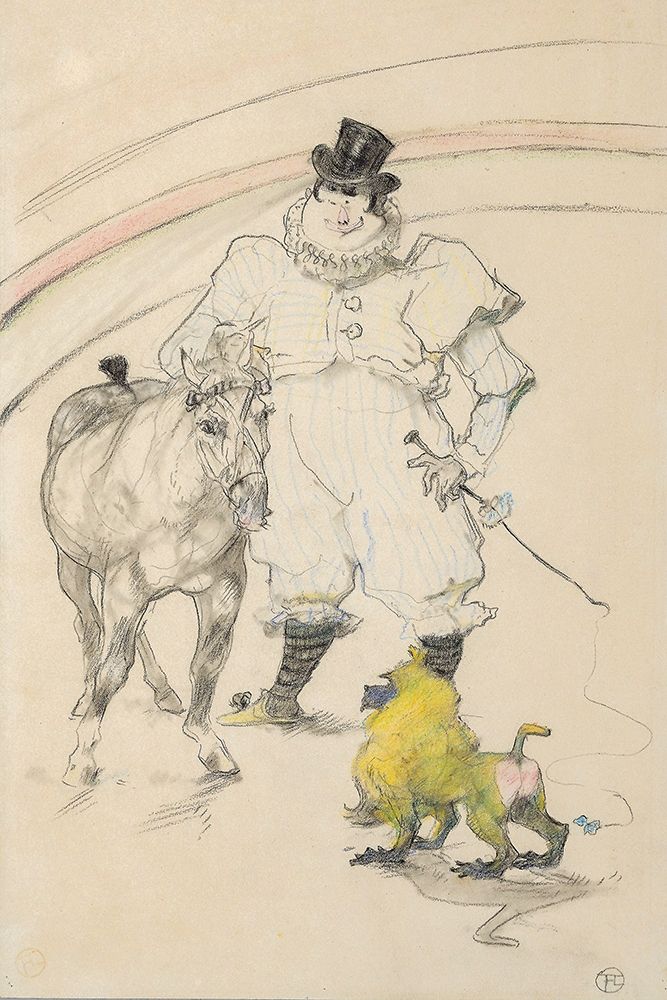 At the Circus, Trained Pony and Baboon art print by Henri de Toulouse-Lautrec for $57.95 CAD