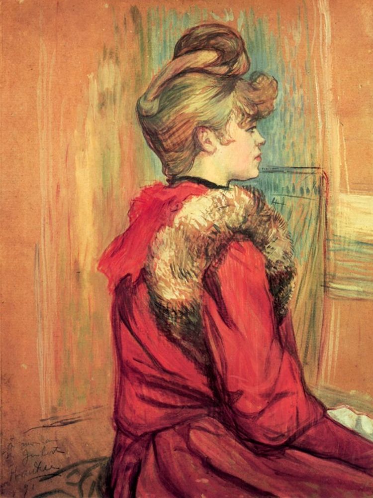 Girl in a Fur, Mademoiselle Jeanne Fontaine art print by Henri de Toulouse-Lautrec for $57.95 CAD