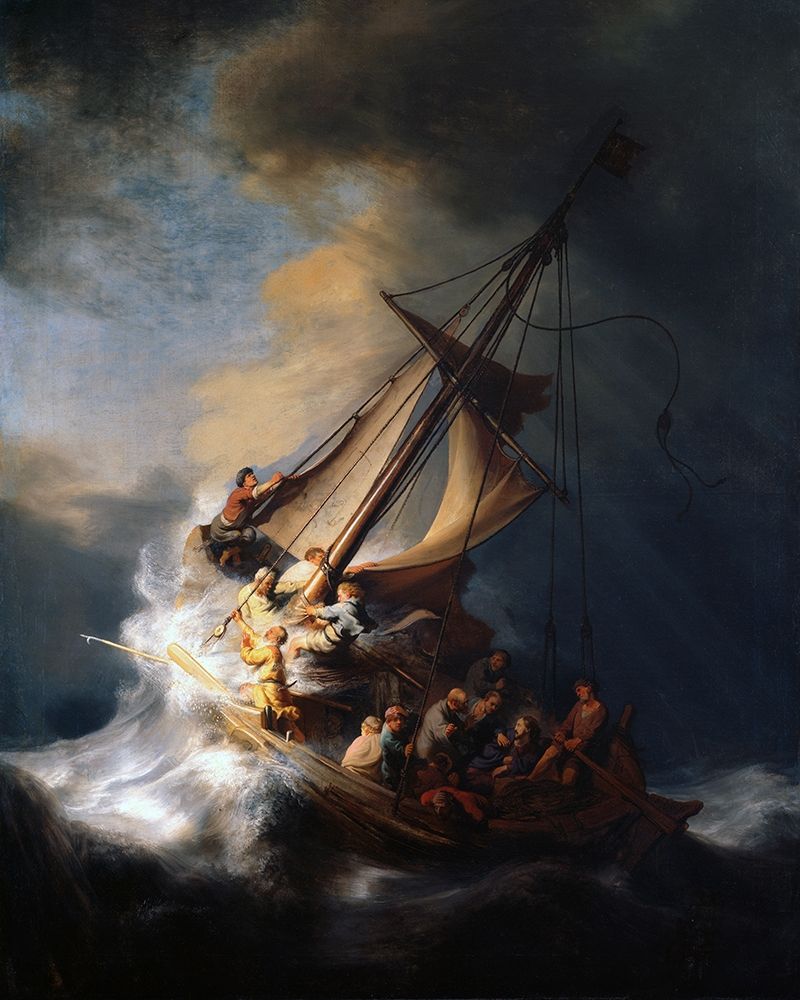 Christ in the Storm on the Lake of Galilee art print by Rembrandt for $57.95 CAD