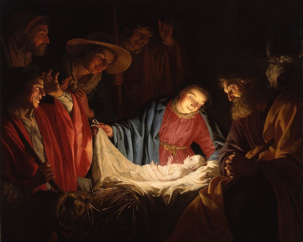 Adoration of the Shepherds art print by Gerard van Honthorst for $57.95 CAD