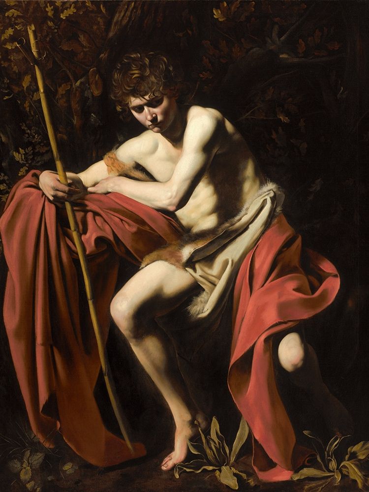 Saint John the Baptist in the Wilderness art print by Caravaggio for $57.95 CAD