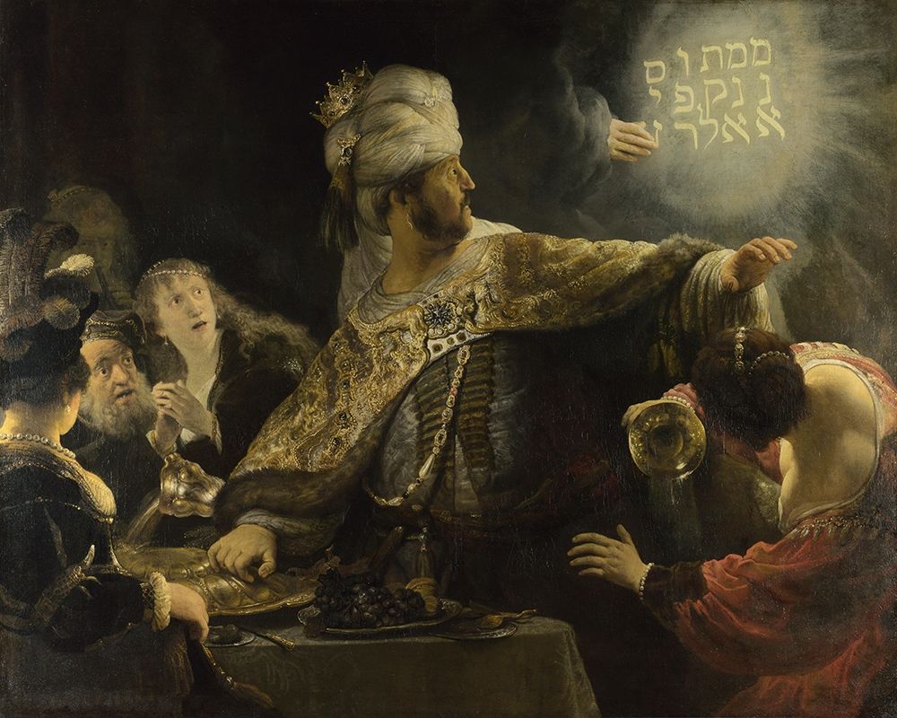 Belshazzars Feast art print by Rembrandt for $57.95 CAD