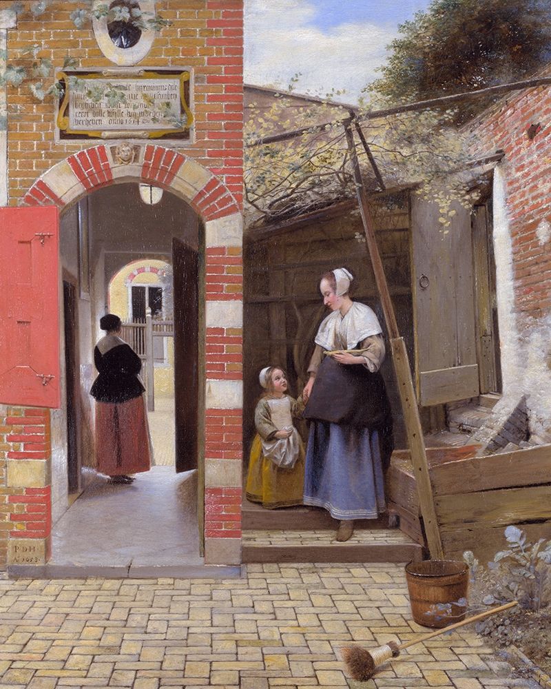 The Courtyard of a House in Delft art print by Pieter de Hooch for $57.95 CAD