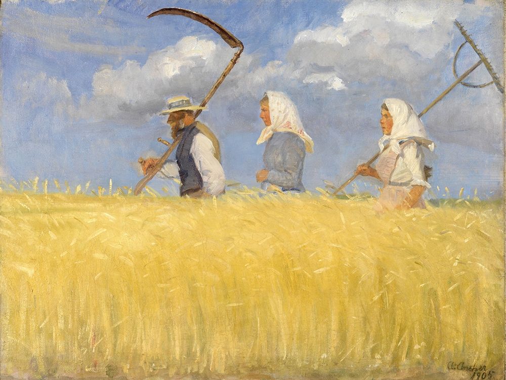 Harvesters art print by Anna Ancher for $57.95 CAD