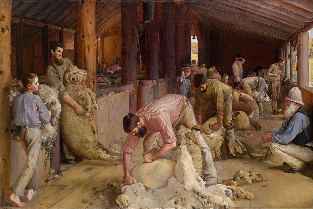 Shearing the Rams art print by Tom Roberts for $57.95 CAD