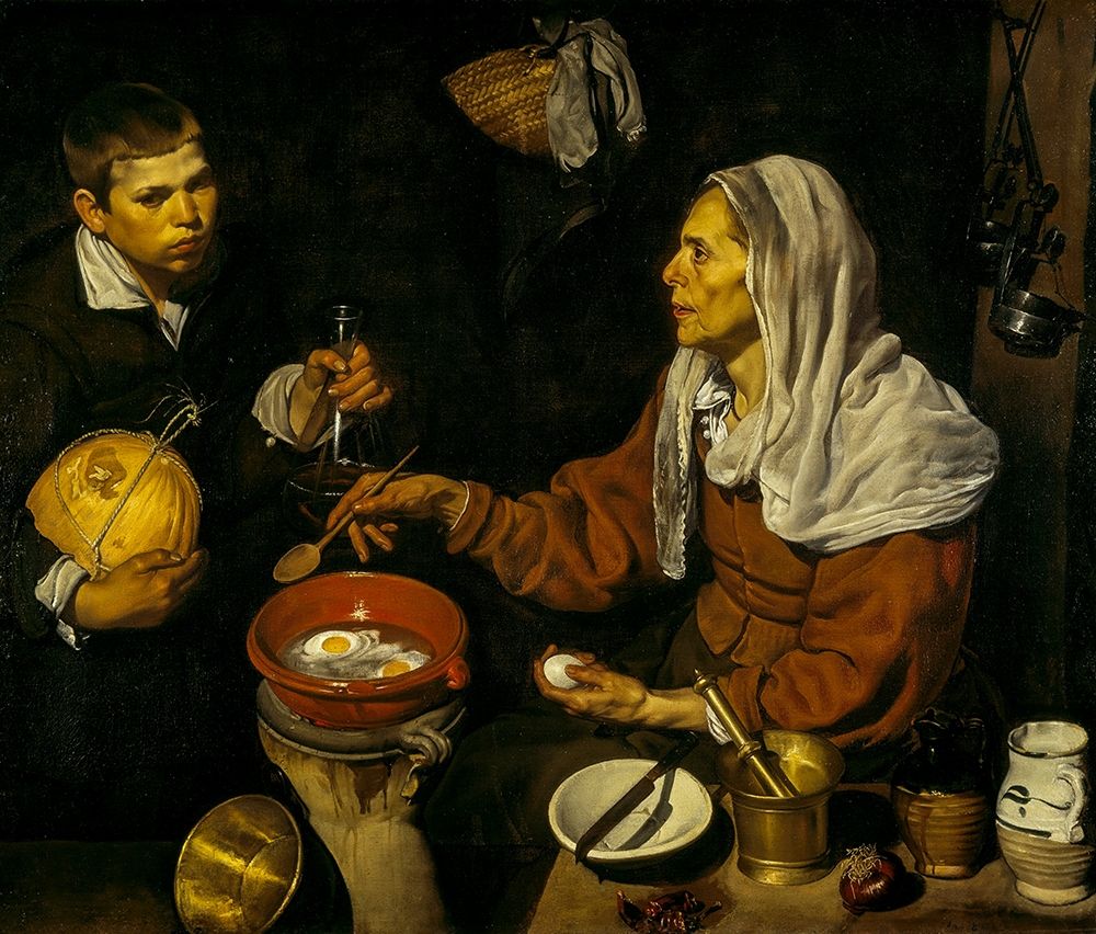 Old Woman Frying Eggs art print by Diego Velazquez for $57.95 CAD