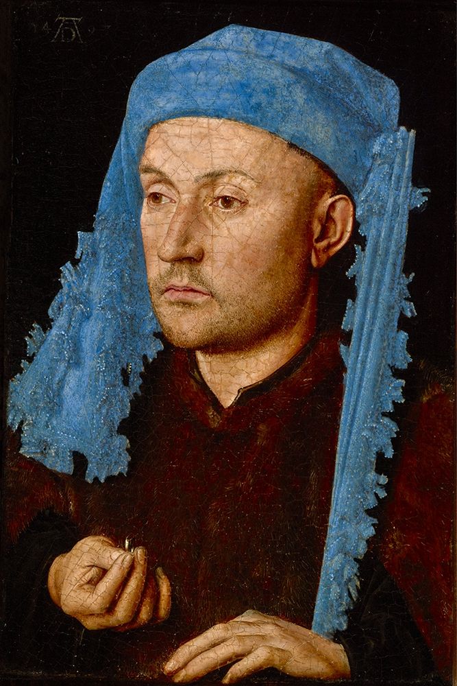 Portrait of a Man with a Blue Chaperon art print by Jan van Eyck for $57.95 CAD