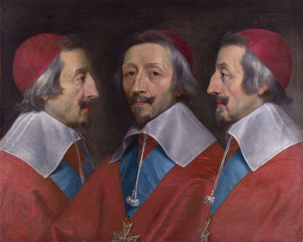 Triple Portrait of Cardinal de Richelieu art print by Philippe de Champaigne for $57.95 CAD
