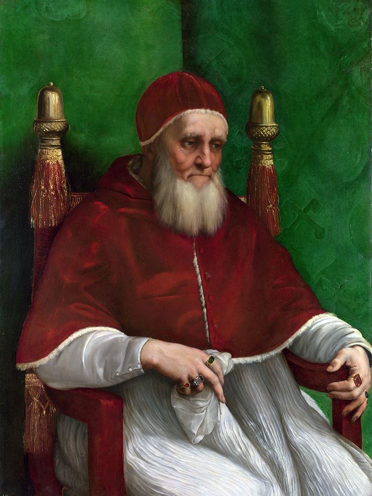 Portrait of Pope Julius II art print by Raphael for $57.95 CAD