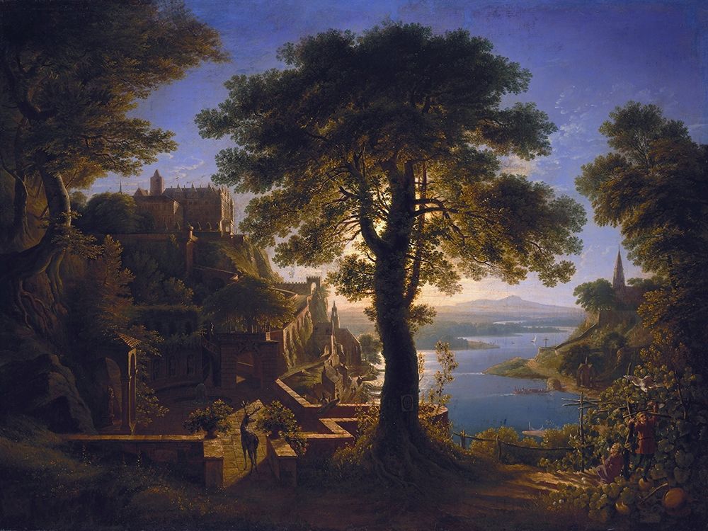 Castle by the River art print by Karl Friedrich Schinkel for $57.95 CAD