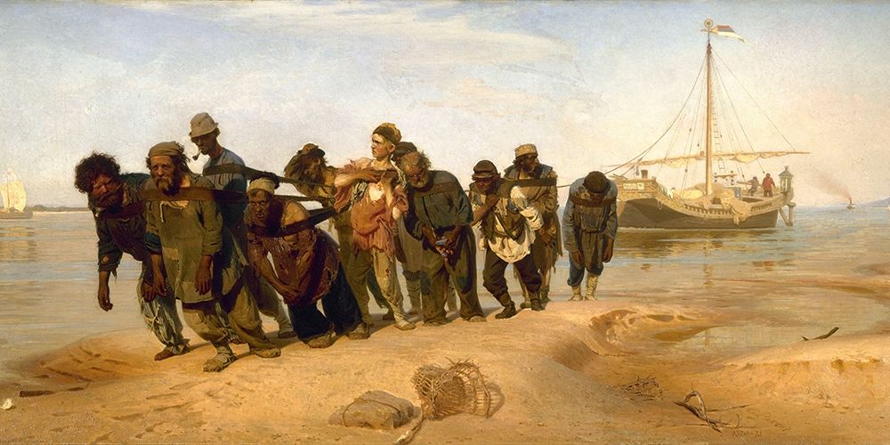 Barge Haulers on the Volga art print by Ilya Repin for $57.95 CAD