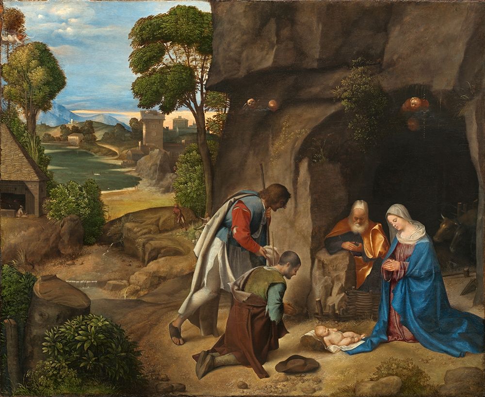 Adoration of the Shepherds art print by Giorgione for $57.95 CAD