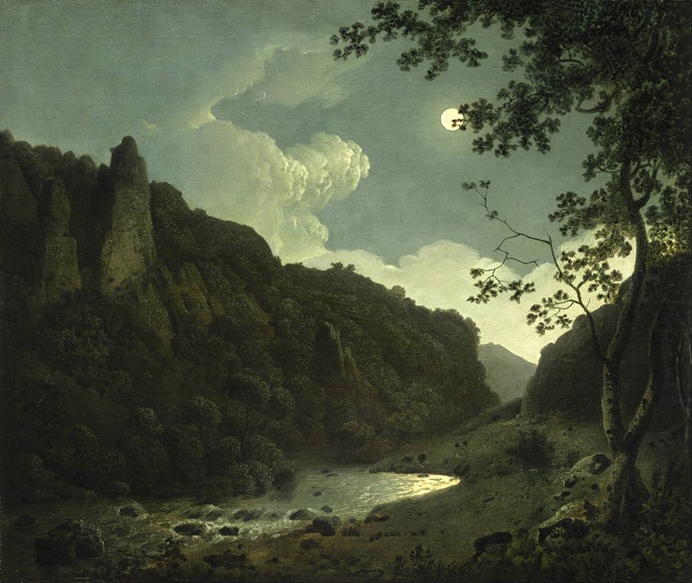Dovedale by Moonlight art print by Joseph Wright for $57.95 CAD