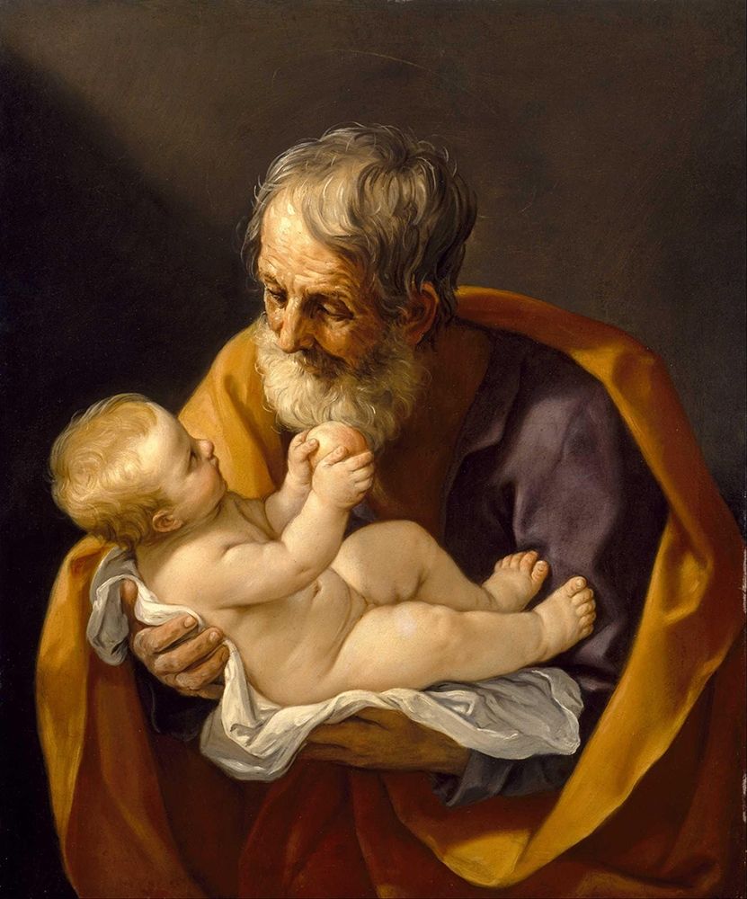 Saint Joseph and the Christ Child art print by Guido Reni for $57.95 CAD