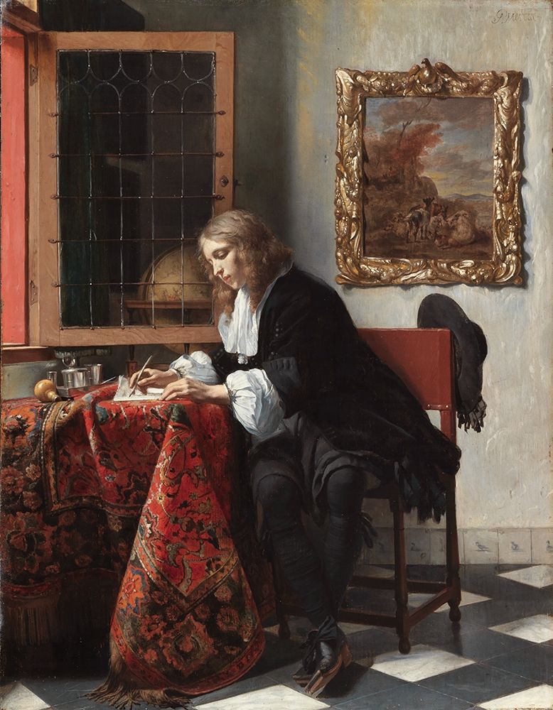 Man Writing a Letter art print by Gabriel Metsu for $57.95 CAD