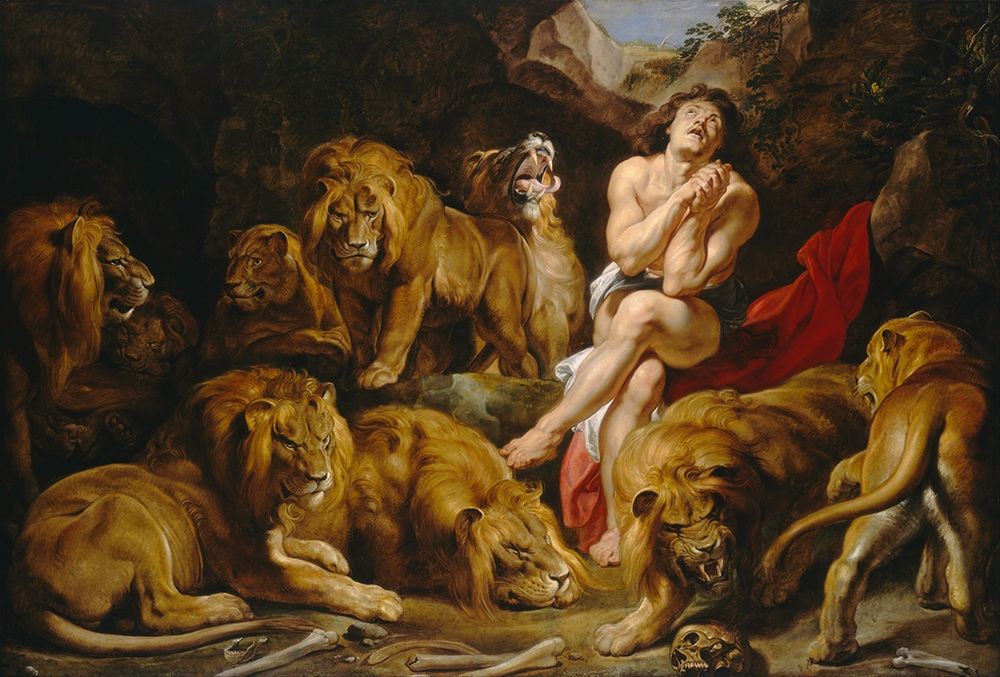 Daniel in the Lions Den art print by Peter Paul Rubens for $57.95 CAD