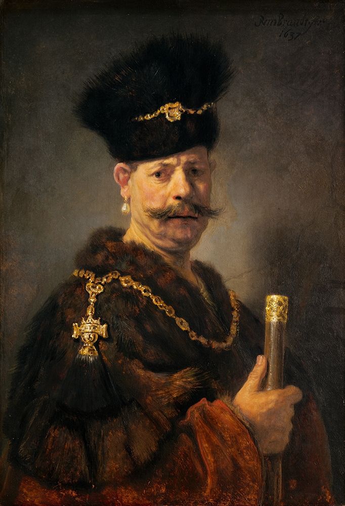 A Polish Nobleman art print by Rembrandt for $57.95 CAD