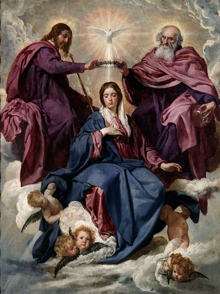 Coronation of the Virgin art print by Diego Valazquez for $57.95 CAD