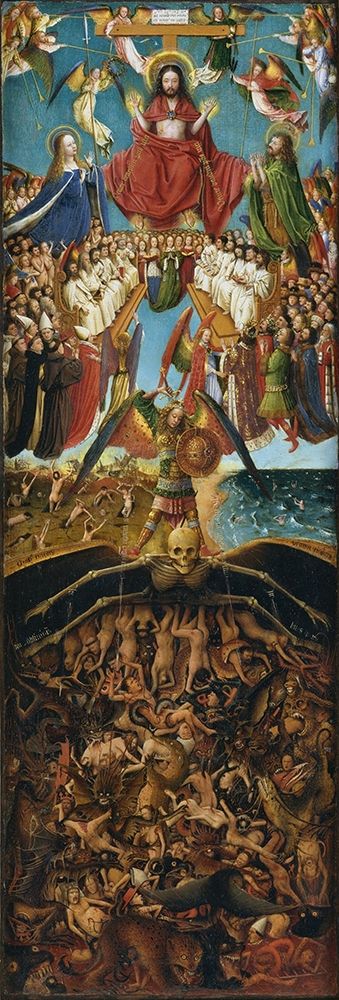 Crucifixion and Last Judgement diptych, right panel art print by Jan van Eyck for $57.95 CAD