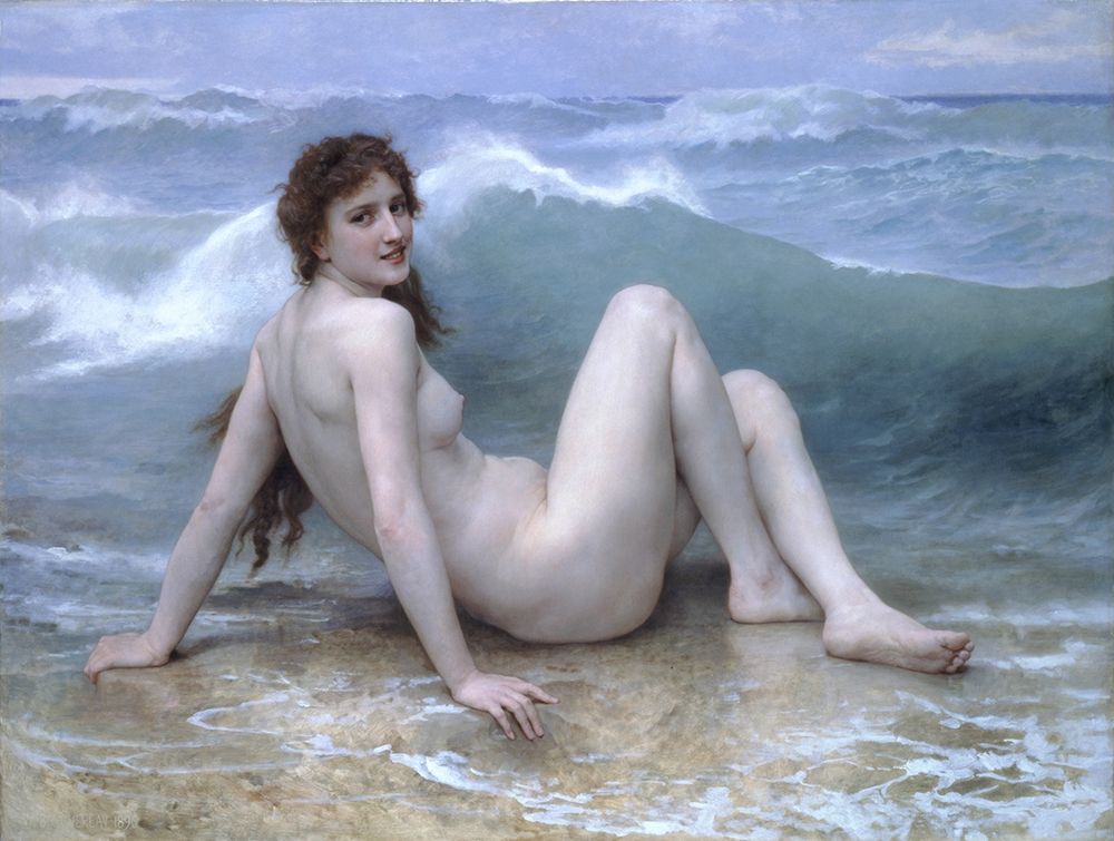 The WaveÂ atÂ Nude art print by William-Adolphe Bouguereau for $57.95 CAD