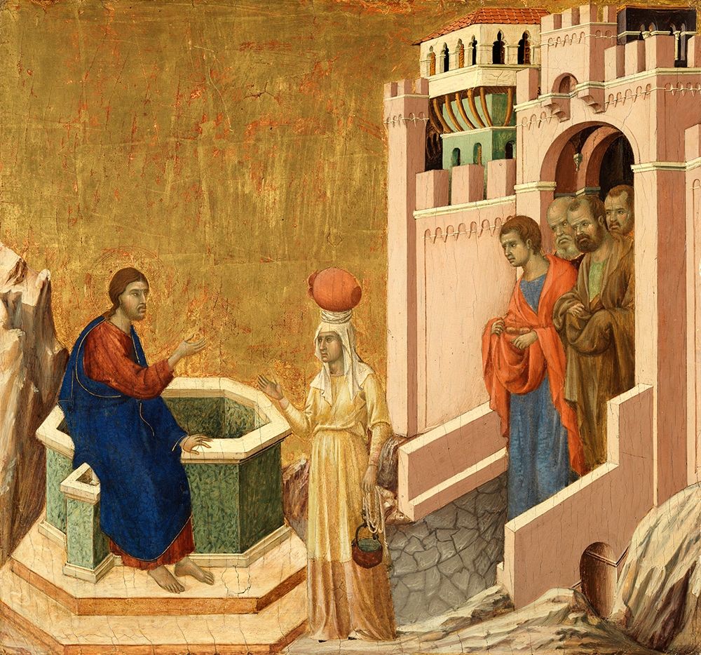 Christ and the Samaritan Woman art print by Duccio di Buoninsegna for $57.95 CAD