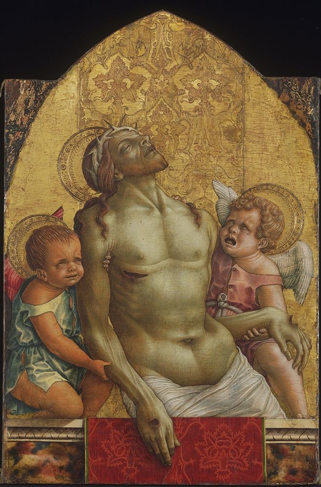 Dead Christ Supported by Two Angels art print by Carlo Crivelli for $57.95 CAD