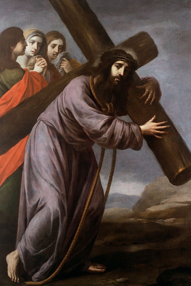 Christ Carrying his Cross art print by Spanish School for $57.95 CAD