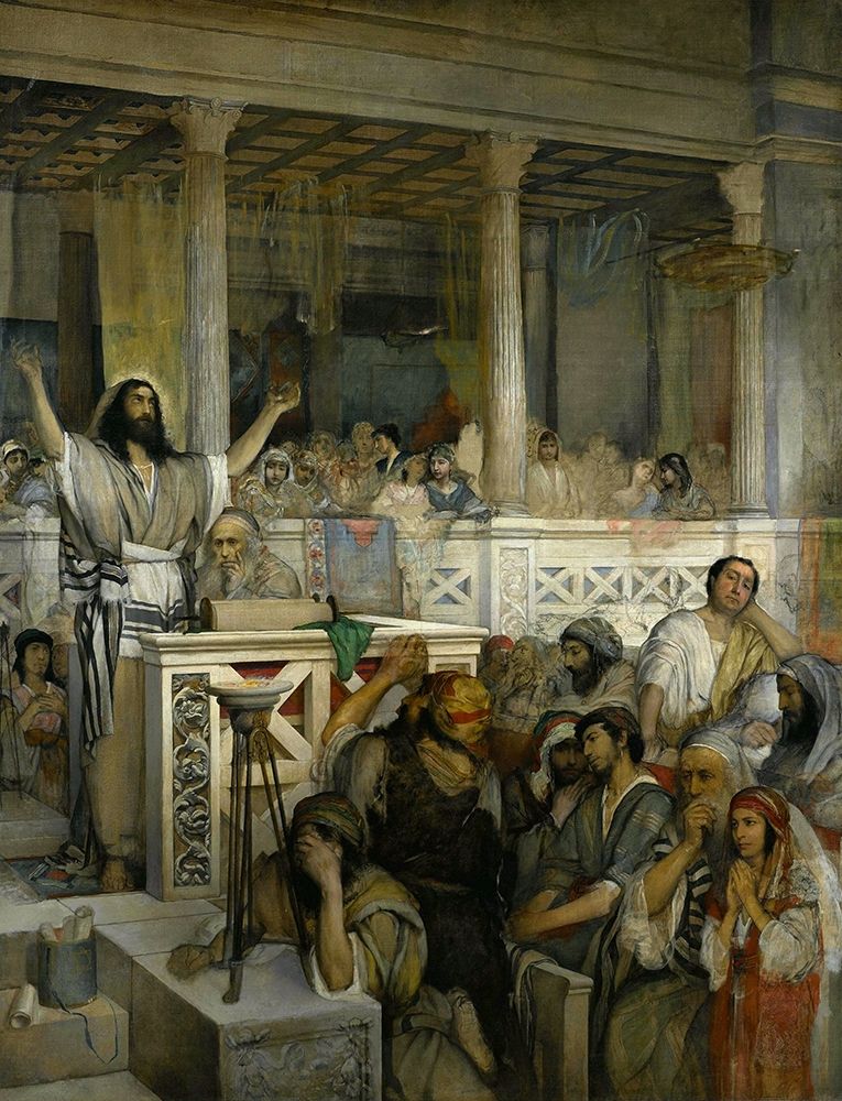 Christ preaching at Capernaum art print by Maurycy Gottlieb for $57.95 CAD