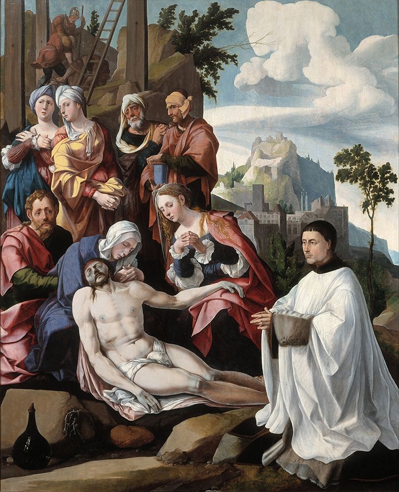 Lamentation of Christ with a Donor art print by Jan van Scorel for $57.95 CAD
