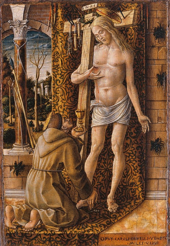 Saint Francis Collecting the Blood of Christ art print by Carlo Crivelli for $57.95 CAD