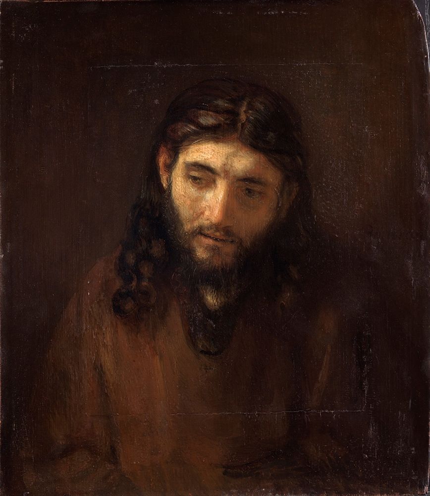 Head of Christ art print by Rembrandt for $57.95 CAD