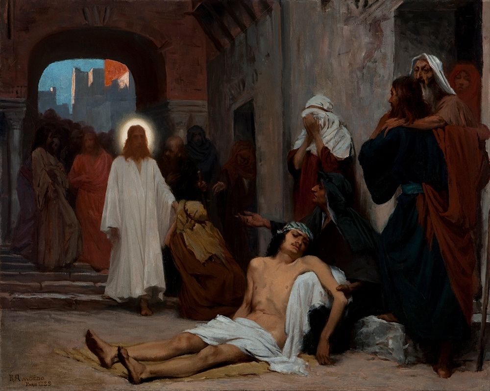 Study for Jesus in Capernaum art print by Rodolpho Amoedo for $57.95 CAD