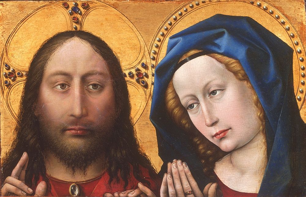 Christ and the Virgin art print by Robert Campin for $57.95 CAD