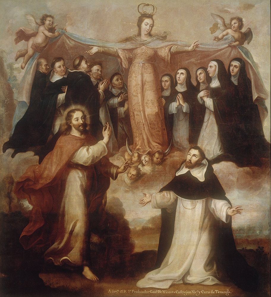 Allegory of the Virgin Patroness of the Dominicans art print by Miguel Cabrera for $57.95 CAD