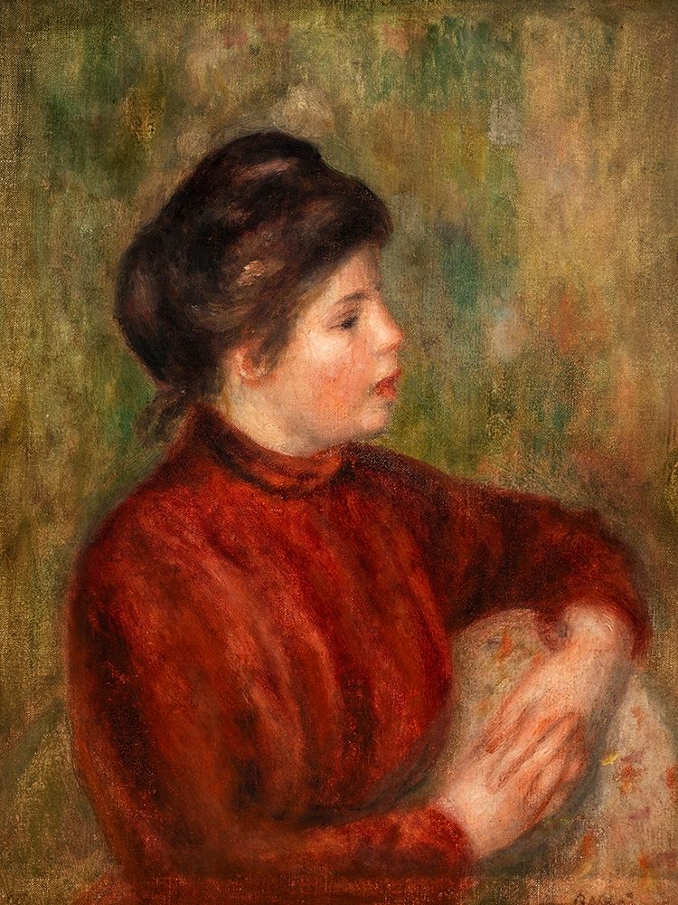 Woman Leaning on a Chair art print by Pierre-Auguste Renoir for $57.95 CAD