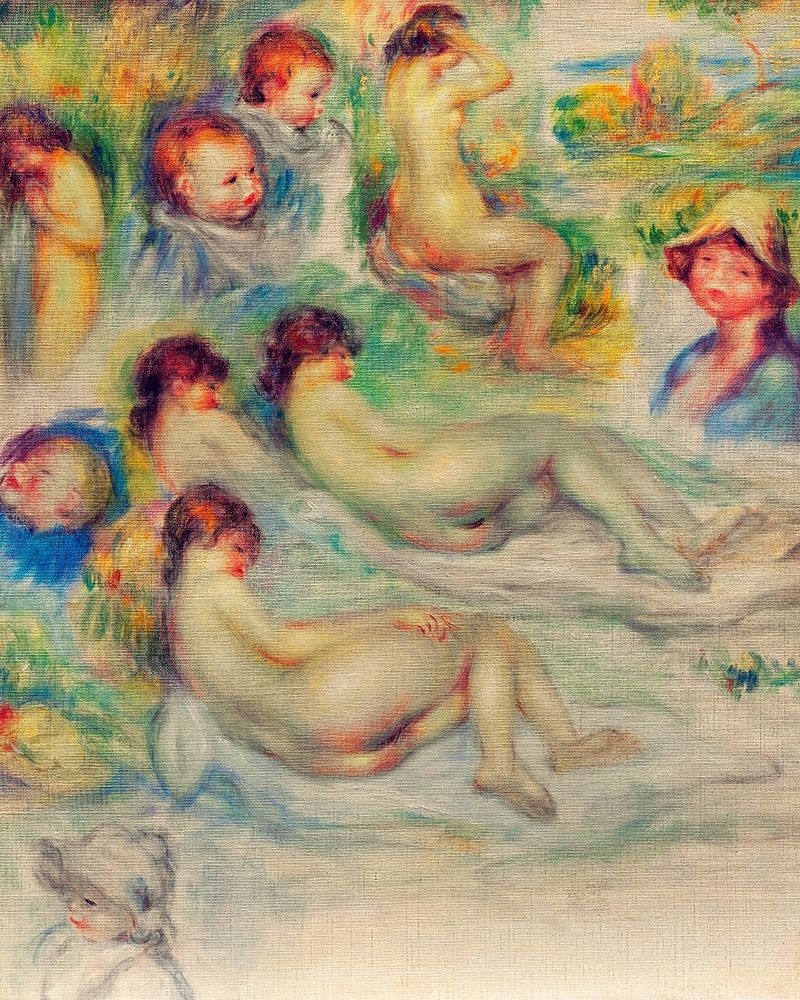 Studies of Pierre Renoir, His Mother, Aline Charigot, Nudes and Landscape art print by Pierre-Auguste Renoir for $57.95 CAD