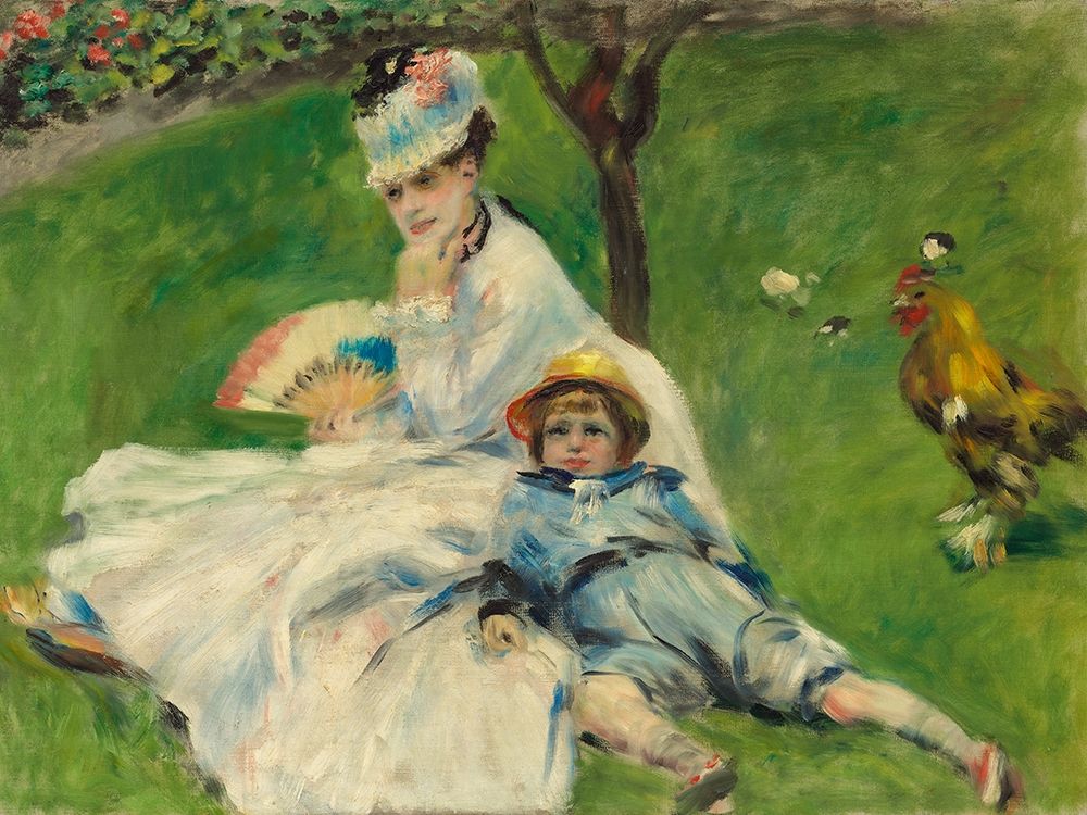 MadameÂ Monet and HerÂ Son art print by Pierre-Auguste Renoir for $57.95 CAD