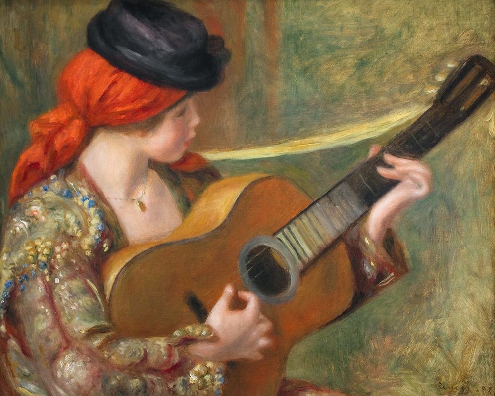 Young Spanish Woman with a Guitar art print by Pierre-Auguste Renoir for $57.95 CAD