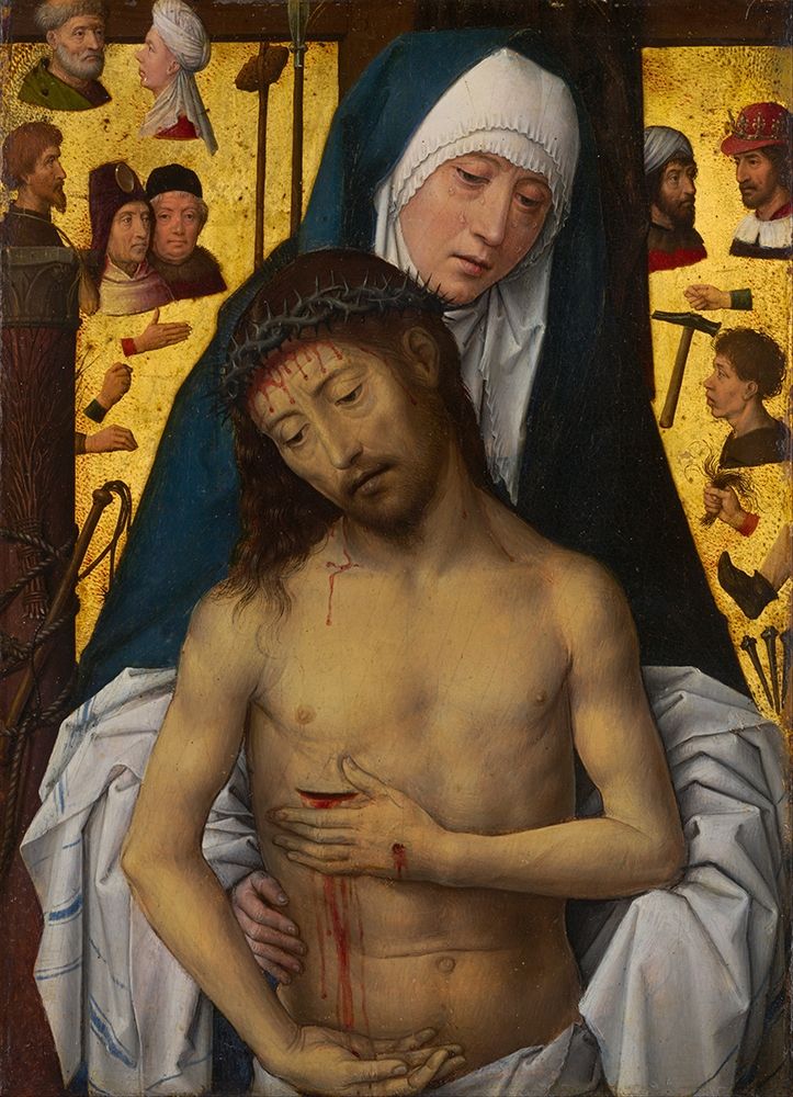The Man of Sorrows in the arms of the Virgin art print by Hans Memling for $57.95 CAD