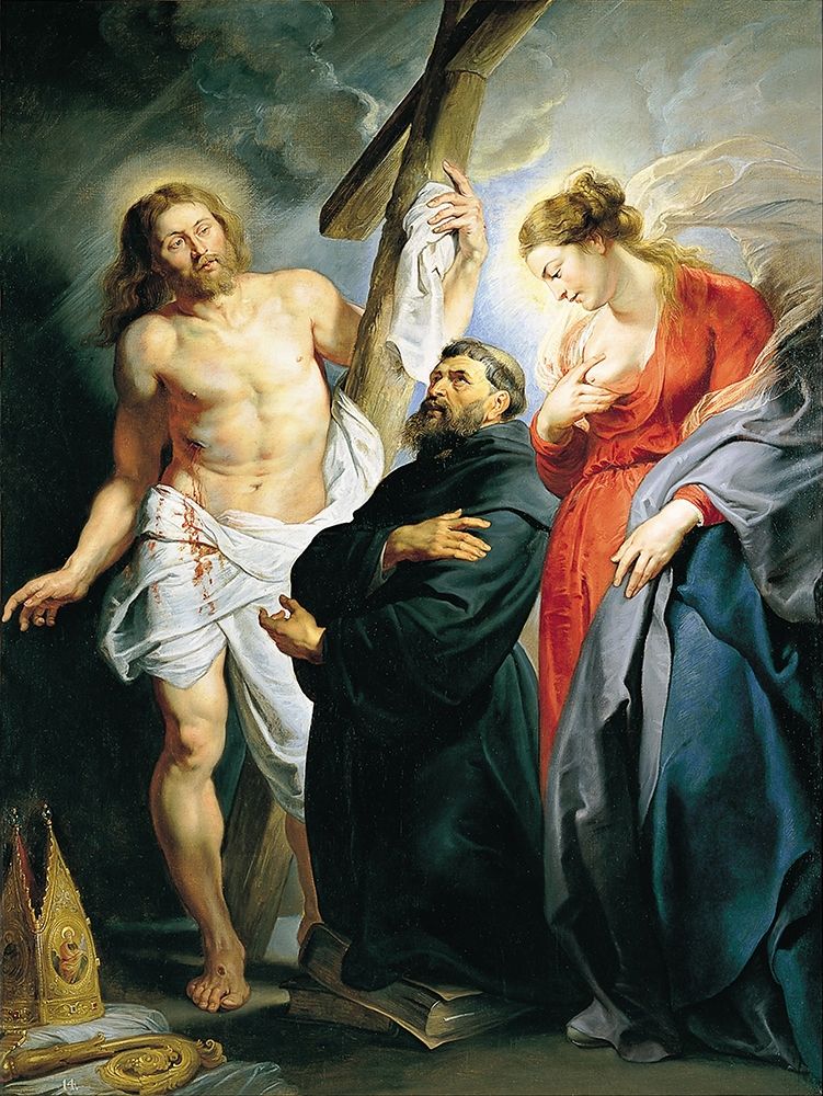 San Agustin entre Cristo y la Virgen art print by Peter Paul Rubens for $57.95 CAD