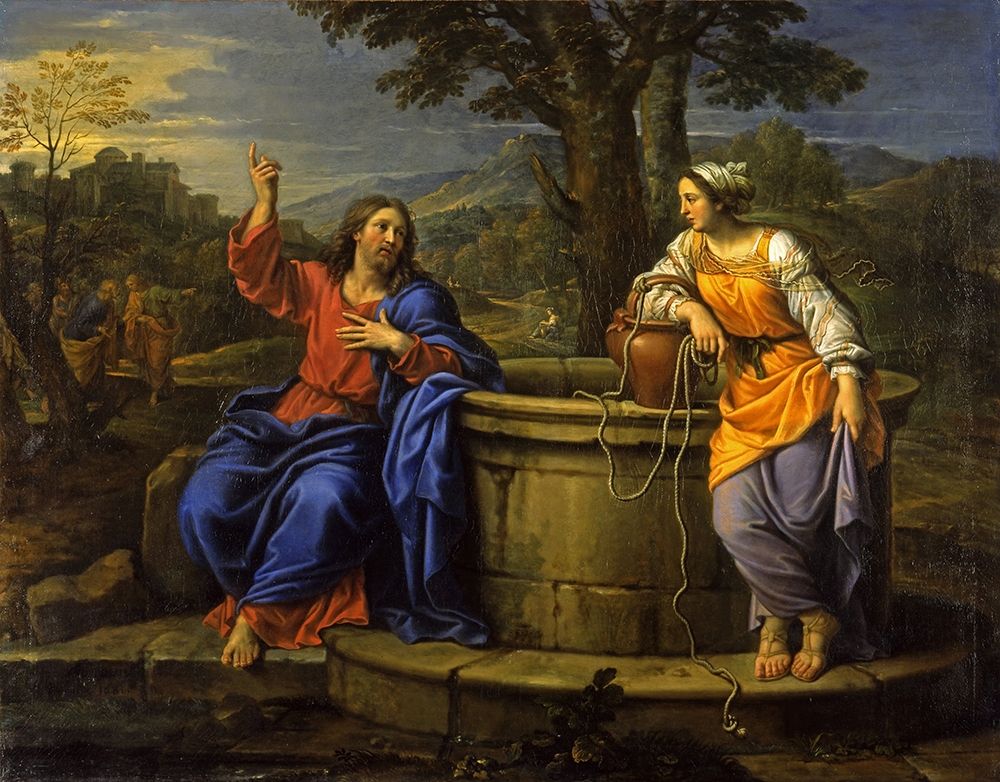 Christ and the Woman of Samaria art print by Pierre Mignard for $57.95 CAD