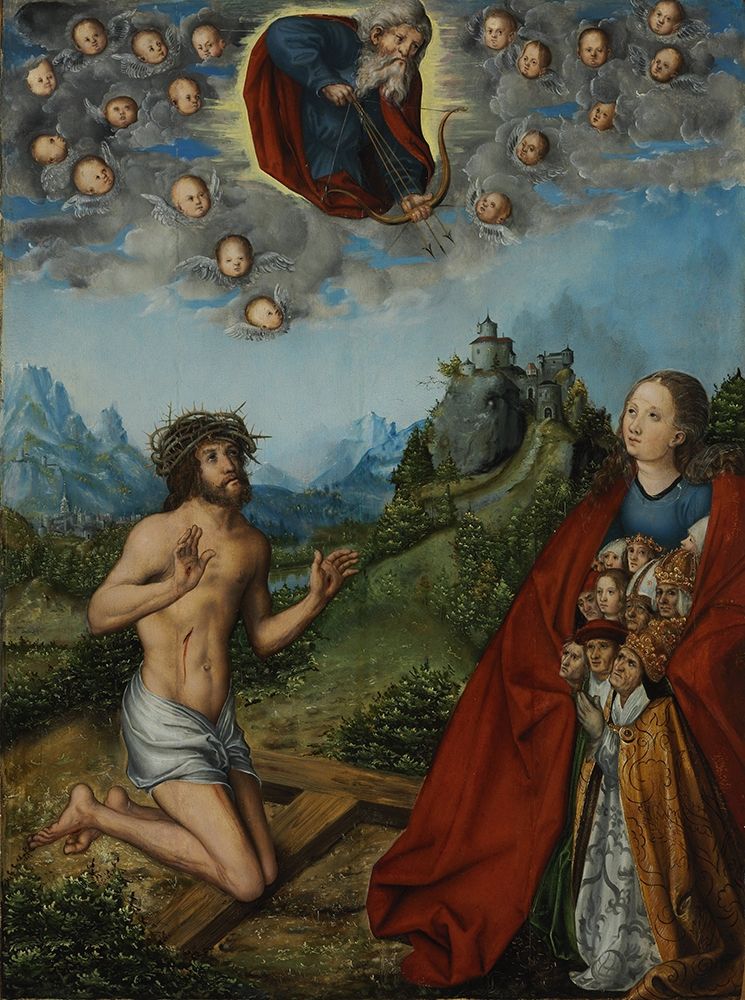 Christ and the Virgin Interceding for Humanity art print by Lucas the Elder Cranach for $57.95 CAD