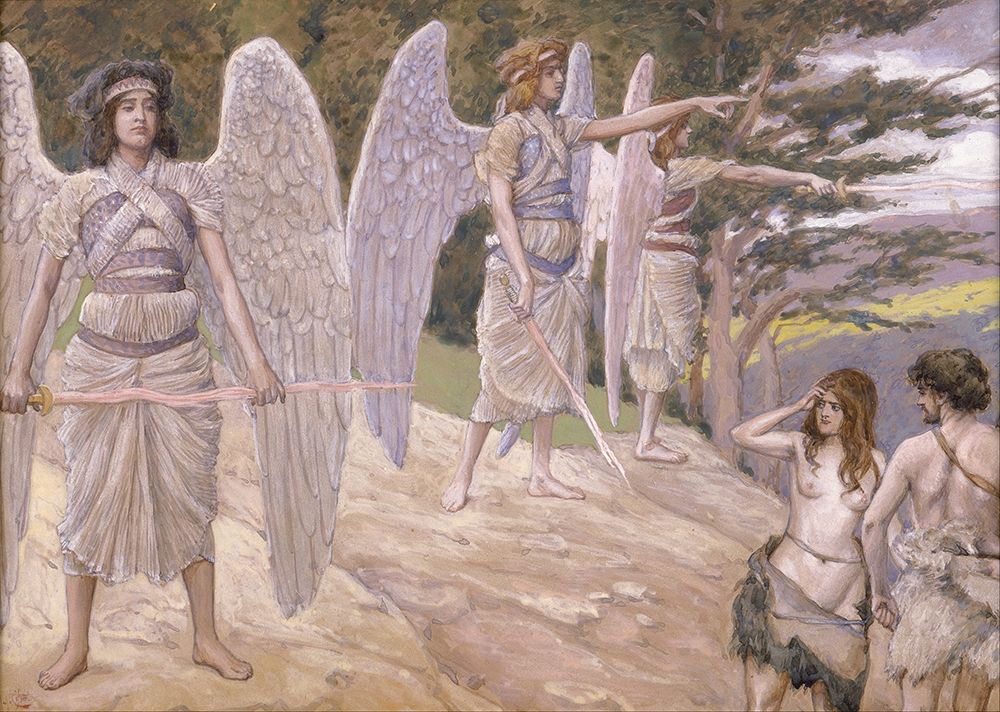 Adam and Eve Driven From Paradise art print by James Tissot for $57.95 CAD