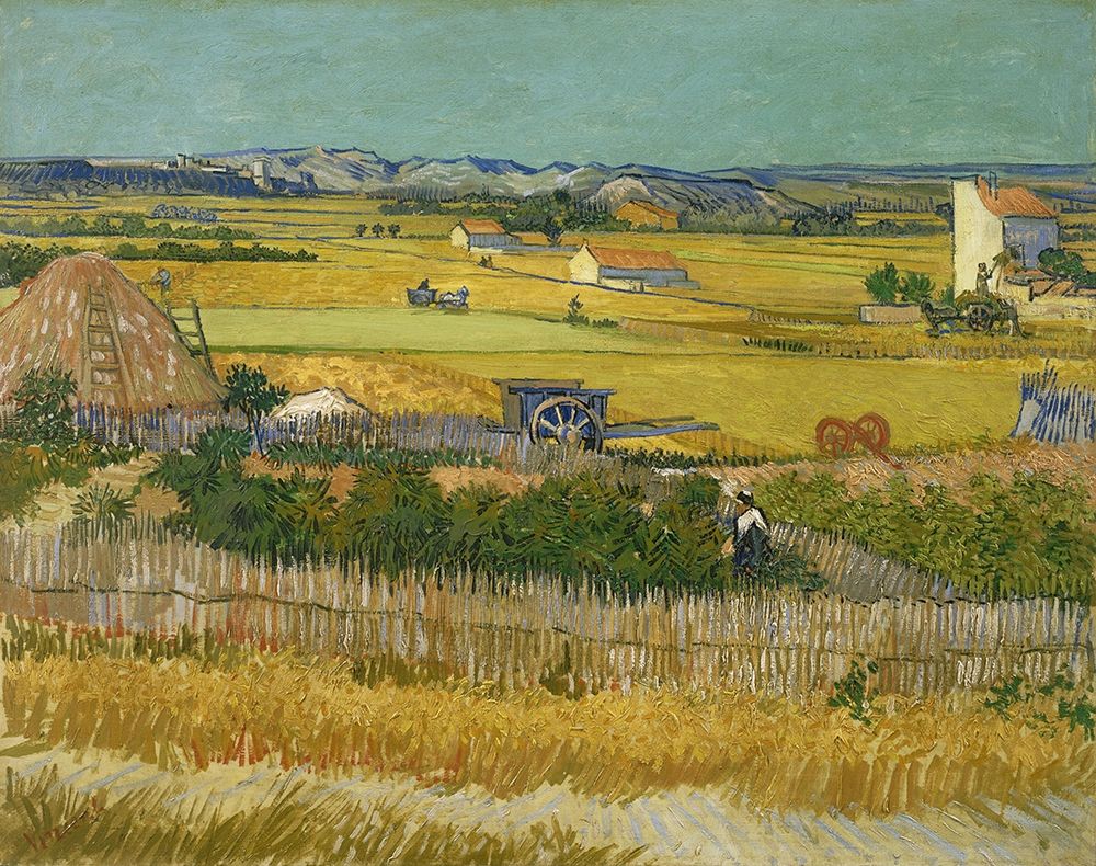 The harvest art print by Vincent van Gogh for $57.95 CAD