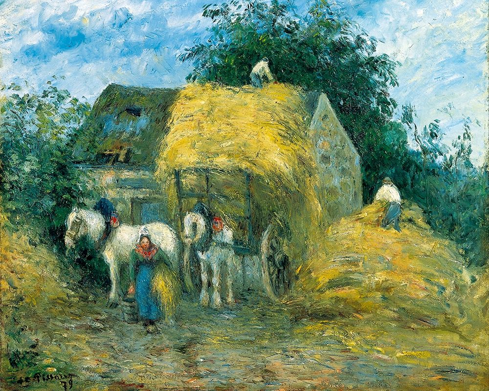 The Hay Cart, Montfoucault art print by Camille Pissarro for $57.95 CAD